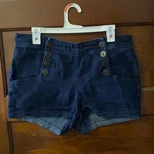 Express size 10 high waisted jean shorts